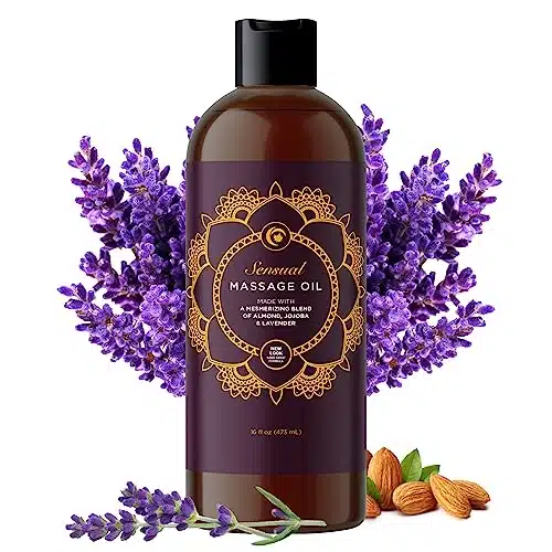 Lavender Massage Oil For Couples   Vegan, Relaxing, And Smooth Gliding Formula (Fl Oz)