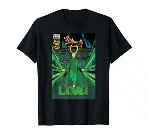 Marvel Studios Loki Season God Loki Comic Cover Art Homage T Shirt