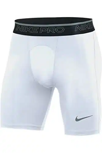 Nike Mens Pro Training Compression Short White Large