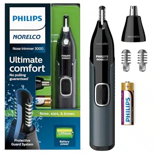 Philips Norelco Nose Trimmer , For Nose, Ears And Eyebrows, Black, Nt