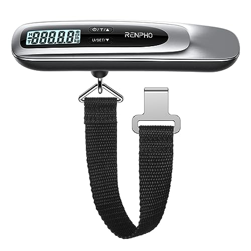 Renpho Luggage Scale Suitcase Scale For Travel Baggage Weight Scale With Backlit Portable Handheld Scale With Tare Function Overweight Reminder Rubber Paint Lbkg Batter Renpho Luggage Scale, Suitcase Scale For Travel, Baggage Weight Scale With Backlit, Portable Handheld Scale With Tare Function, Overweight Reminder, Rubber Paint, Lbkg, Batter