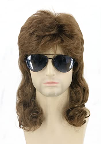 Topcosplay Men Wigs Brown S Mullet Wig Curly Wavy Long Halloween Costumes Cosplay Wig Topcosplay Men Wigs Brown S Mullet Wig Curly Wavy Long Halloween Costumes Cosplay Wig