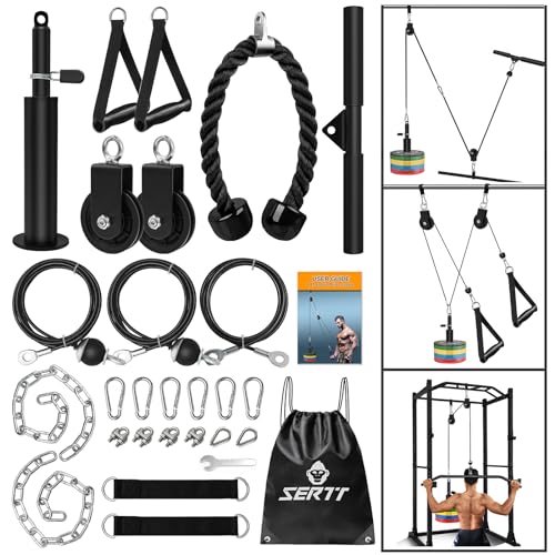 Weight Cable Pulley System Gym Sertt Upgraded Cable Pulley Attachments For Gym Lat Pull Down Biceps Curl Tricep Arm Workouts Weight Pulley System Home Gym Add On Equipme Weight Cable Pulley System Gym, Sertt Upgraded Cable Pulley Attachments For Gym Lat Pull Down, Biceps Curl, Tricep, Arm Workouts Weight Pulley System Home Gym Add On Equipme