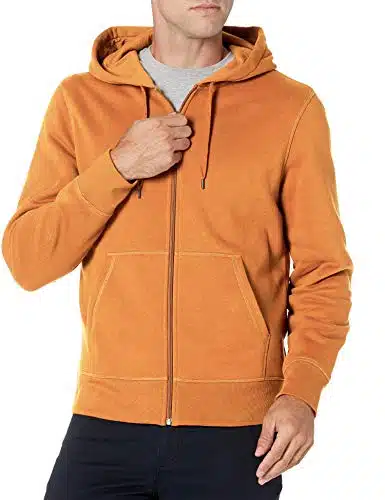 Amazon Essentials Men'S Full Zip Hooded Fleece Sweatshirt (Available In Big &Amp; Tall), Nutmeg, Medium