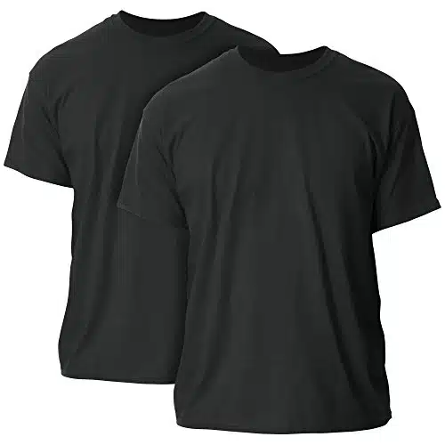 Gildan Men'S Ultra Cotton T Shirt, Style G, Multipack, Black (Pack), X Large