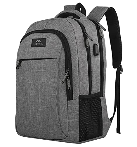 Matein Travel Laptop Backpack Business Anti Theft Slim Durable Laptops Backpack With Usb Charging Port Water Resistant College School Computer Bag Gift For Men Women Fits Matein Travel Laptop Backpack, Business Anti Theft Slim Durable Laptops Backpack With Usb Charging Port, Water Resistant College School Computer Bag Gift For Men &Amp; Women Fits