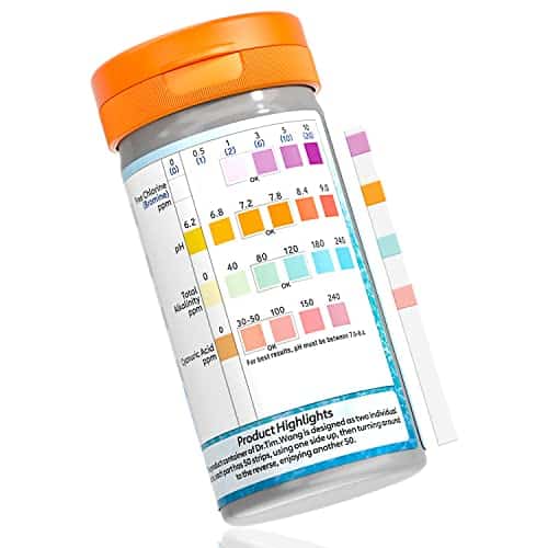 Pool And Hot Tub Test Strips   Medical Grade Precision Pool Test Kit   Testing Ph, Free Chlorine(Bromine), Total Alkalinity & Cyanuric Acid And So On   Pool Water Test Kit