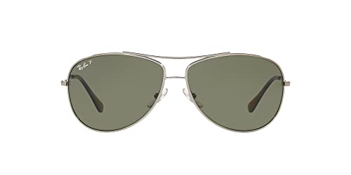 Ray Ban Rbetal Aviator Sunglasses, Gunmetalpolarized Green, Mm