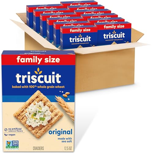 Triscuit Original Whole Grain Wheat Crackers Vegan Crackers Family Size Oz Triscuit Original Whole Grain Wheat Crackers, Vegan Crackers, Family Size, Oz Boxes