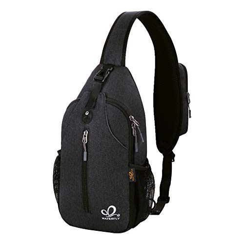 Waterfly Crossbody Sling Backpack Sling Bag Travel Hiking Chest Bag Daypack Black Waterfly Crossbody Sling Backpack Sling Bag Travel Hiking Chest Bag Daypack (Black)