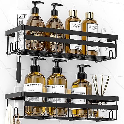 Wowbox Adhesive Shower Caddy Shelf Pack Hanging Bathroom Organizer No Drilling Stainless Black Shelves For Storage Home Decor Wowbox Adhesive Shower Caddy Shelf, Pack Hanging Bathroom Organizer, No Drilling Stainless Black Shelves For Storage & Home Decor