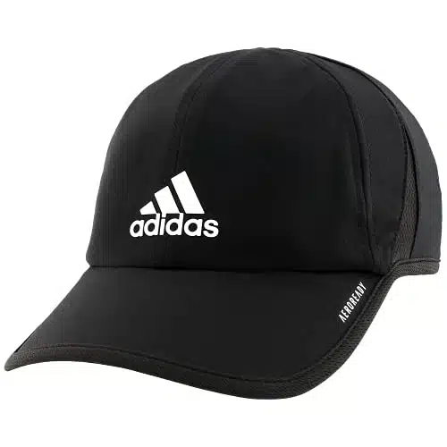 Adidas Men'S Superlite Relaxed Fit Performance Hat, Black, One Size