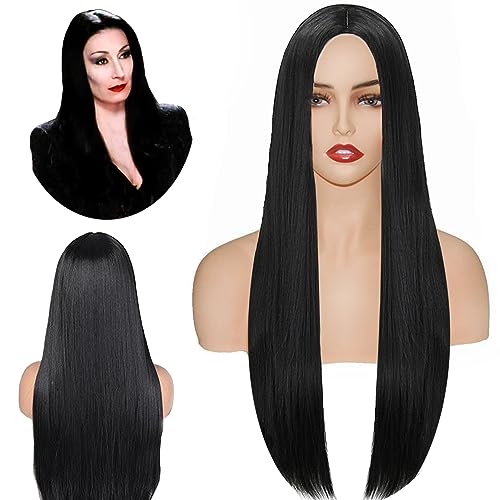 Juskid Morticia Addams Costume Women Wigmorticia Addams Wig Synthetic Long Straight Black Wig Middle Part With Wig Cap For Women Anime Witch Cosplay Halloween Wigs Juskid Morticia Addams Costume Women Wig,Morticia Addams Wig Synthetic Long Straight Black Wig Middle Part With Wig Cap For Women Anime Witch Cosplay Halloween Wigs