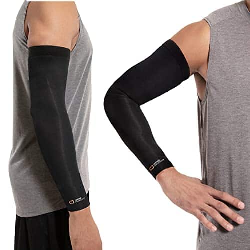 Copper Compression Arm Sleeve Copper Infused Full Arm Brace For Forearm Bicep Triceps Tennis Elbow Basketball Golf Arthritis Tendonitis Bursitis Post Surgery Rehab Copper Compression Arm Sleeve Copper Infused Full Arm Brace For Forearm, Bicep, Triceps Tennis Elbow, Basketball, Golf, Arthritis, Tendonitis, Bursitis, Post Surgery Rehab