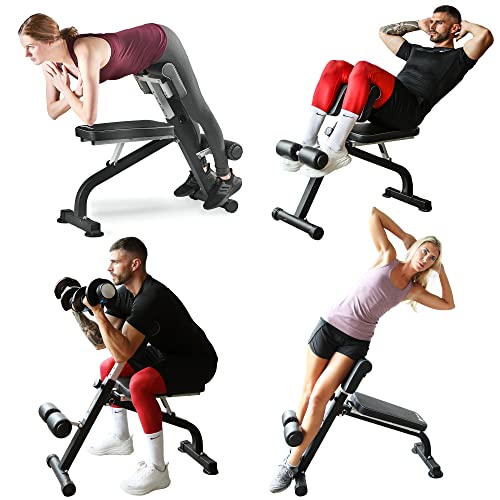 Lifepro Multipurpose Roman Chair Foldable Back Extension Bench Ab Bench Workout Chair Versatile At Home Hyperextension Bench Ab Chair For Whole Body Training Grey Lifepro Multipurpose Roman Chair Foldable Back Extension Bench & Ab Bench Workout Chair Versatile At Home Hyperextension Bench & Ab Chair For Whole Body Training (Grey)