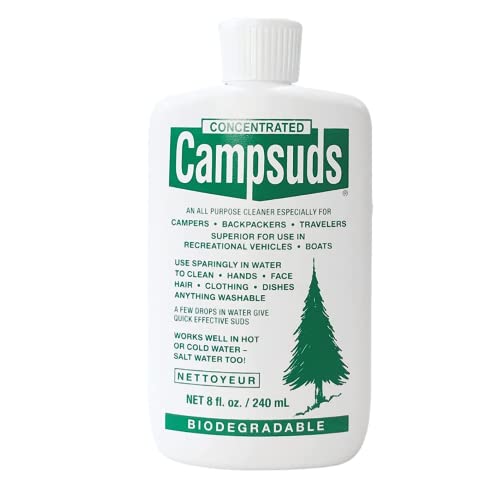 Sierra Dawn Campsuds Outdoor Soap Biodegradable Environmentally Safe All Purpose Cleaner, Camping Hiking Backpacking Travel Camp (Oz)