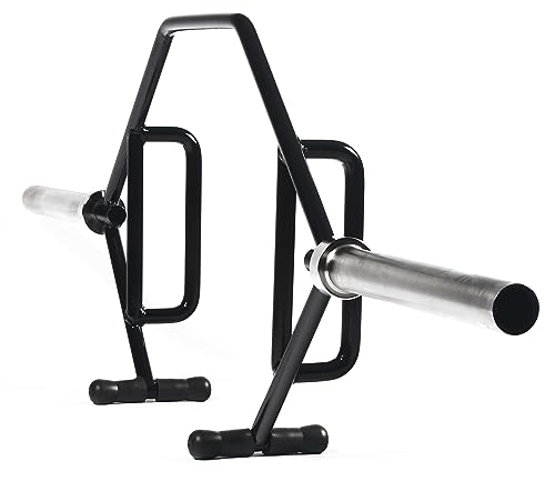 Signature Fitness Olympic Inch Hex Weight Lifting Trap Bar With Long And Rotating Sleeves, Open Design, Pound Capacity
