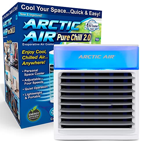 Arctic Air Pure Chill Evaporative Air Cooler By Ontel Powerful Quiet Lightweight And Portable Space Cooler With Hydro Chill Technology For Bedroom Office Living Room M Arctic Air Pure Chill Evaporative Air Cooler By Ontel Powerful, Quiet, Lightweight And Portable Space Cooler With Hydro Chill Technology For Bedroom, Office, Living Room & M