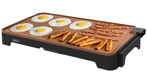 Bella Xl Electric Ceramic Titanium Griddle Make Eggs At Once Healthy Eco Non Stick Coating Hassle Free Clean Up Large Submersible Cooking Surface X Copperblack Bella Xl Electric Ceramic Titanium Griddle, Make Eggs At Once, Healthy Eco Non Stick Coating, Hassle Free Clean Up, Large Submersible Cooking Surface, X , Copperblack