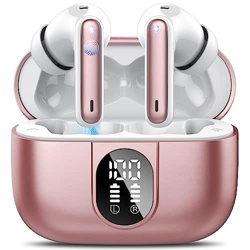 Csasan Wireless Earbuds, Bluetooth Headphones Hifi Stereo Earphones, H Playtime In Ear Earbud, Bluetooth Earbud With Dual Mic Call, Ipaterproof Earphones Sport Headset For Ios