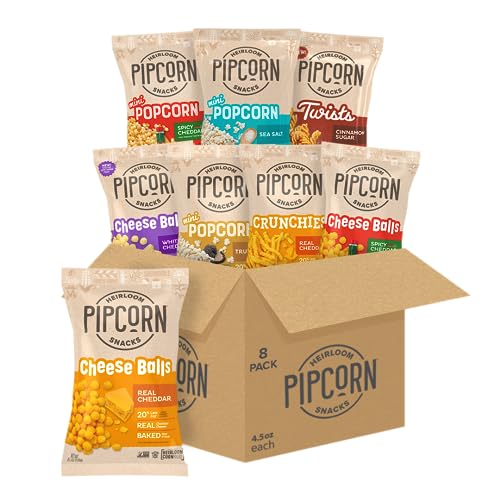 Shark Tank Sampler By Pipcorn   Ct Variety Pack   Healthy Snacks, Gluten Free Snacks, Snack Variety Packs, Heirloom Corn, Snacks For Adults (Contents May Vary)