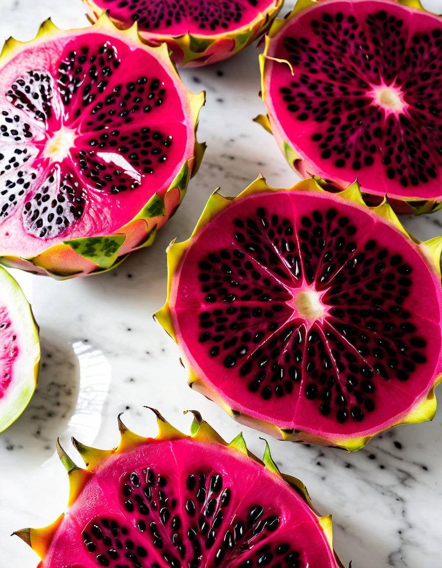 how to cut a dragon fruit